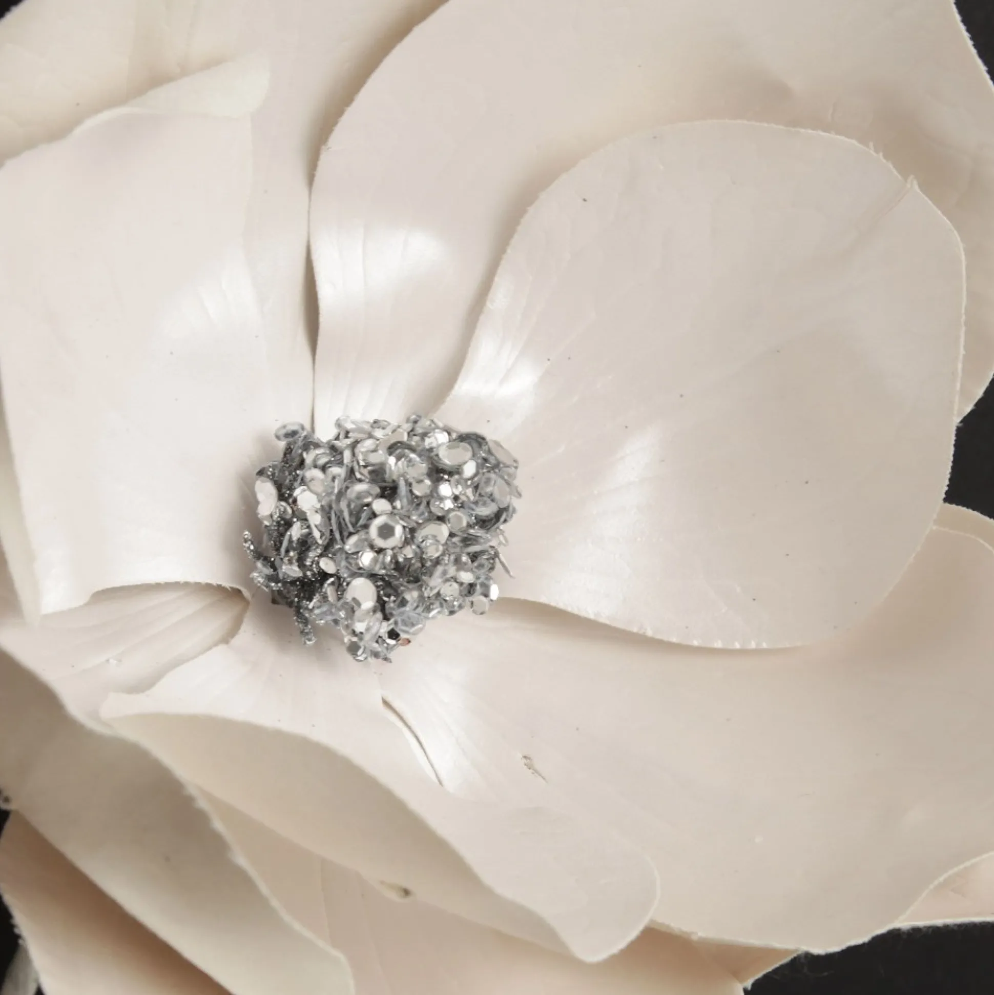 Shiny Ivory Magnolia Flower Stem Christmas Flowers|