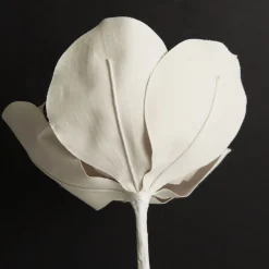 Shiny Ivory Magnolia Flower Stem Christmas Flowers|
