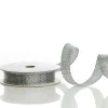 Silver & Grey Metallic Wired Ribbon Ribbons|