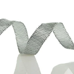 Silver & Grey Metallic Wired Ribbon Ribbons|
