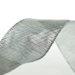 Silver & Grey Metallic Wired Ribbon Ribbons|