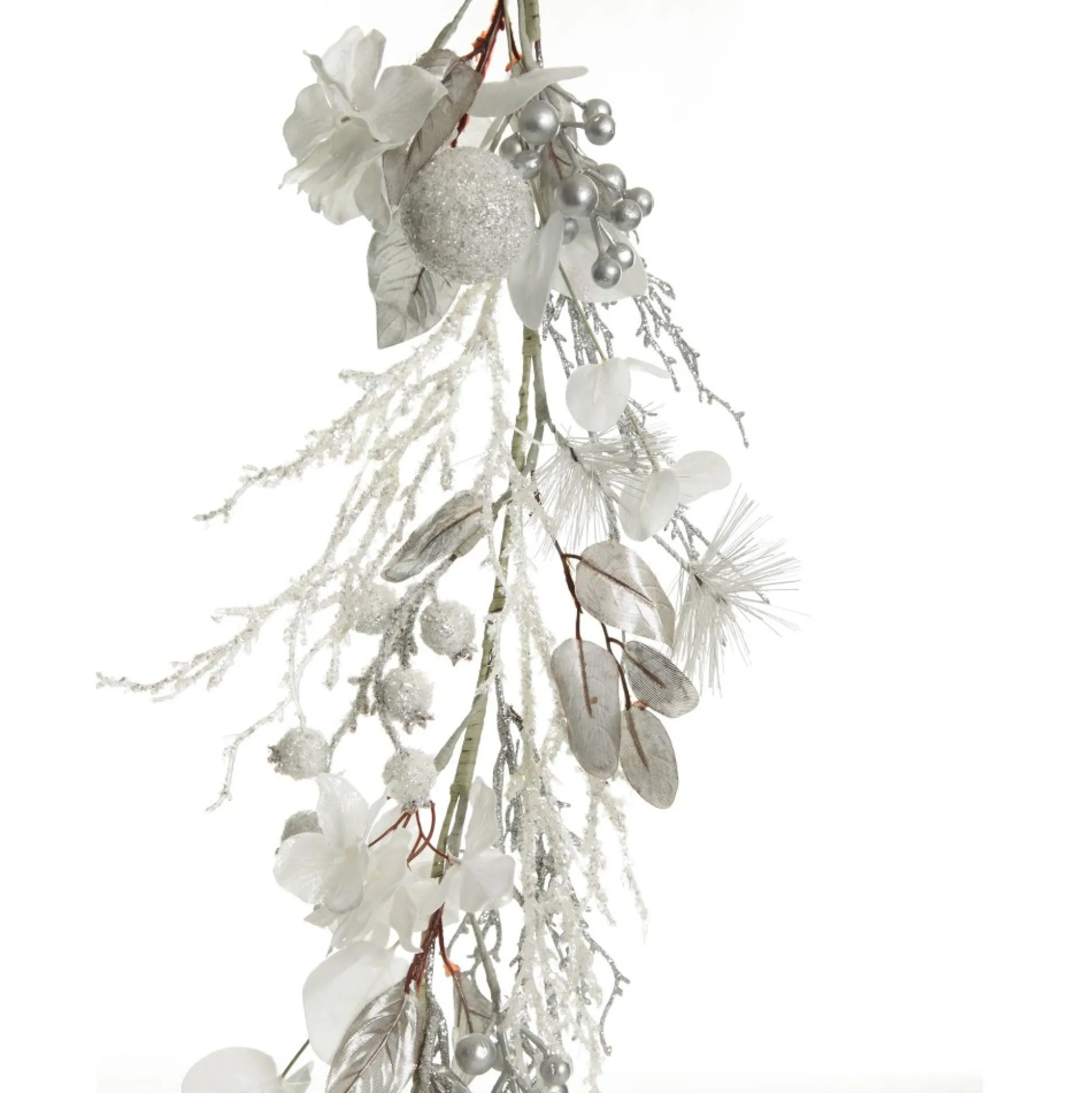 Silver and White Frost Christmas Garland Christmas Garlands|