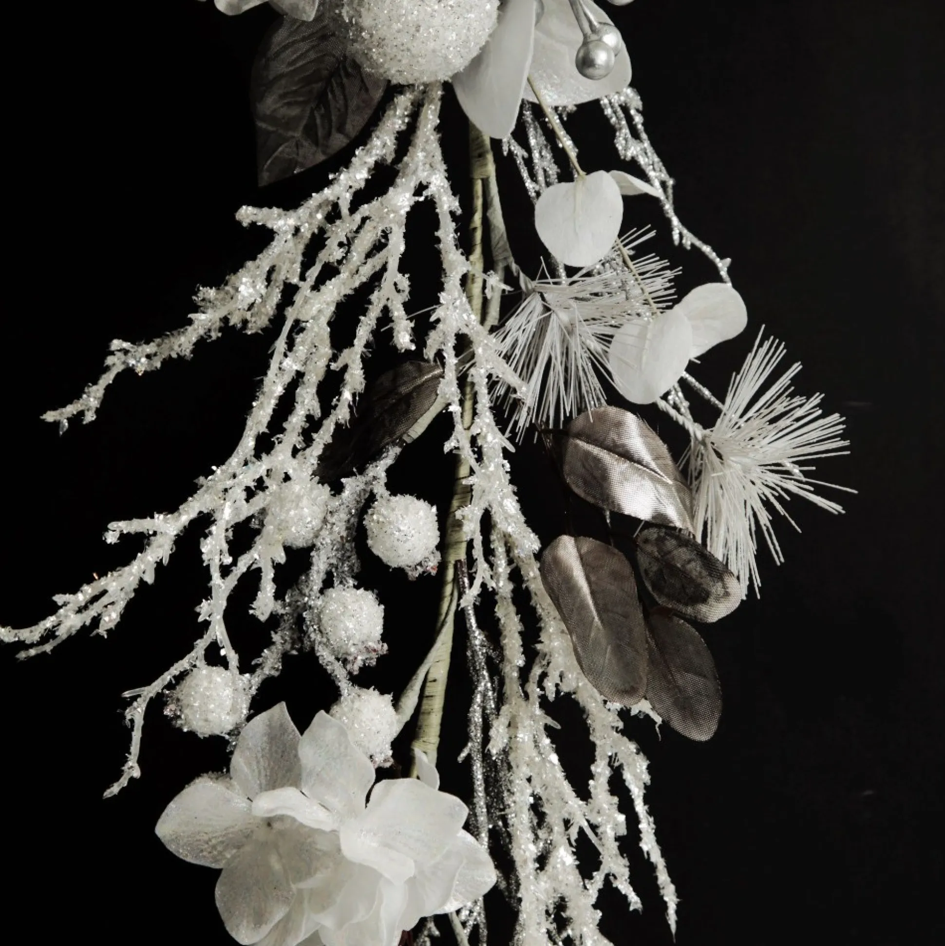 Silver and White Frost Christmas Garland Christmas Garlands|