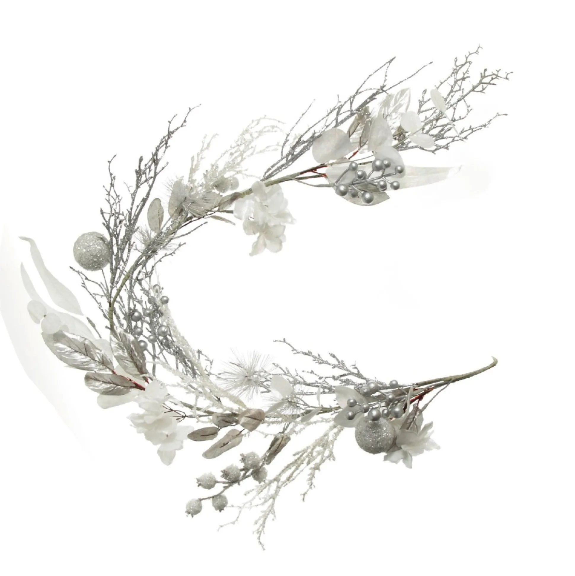 Silver and White Frost Christmas Garland Christmas Garlands|