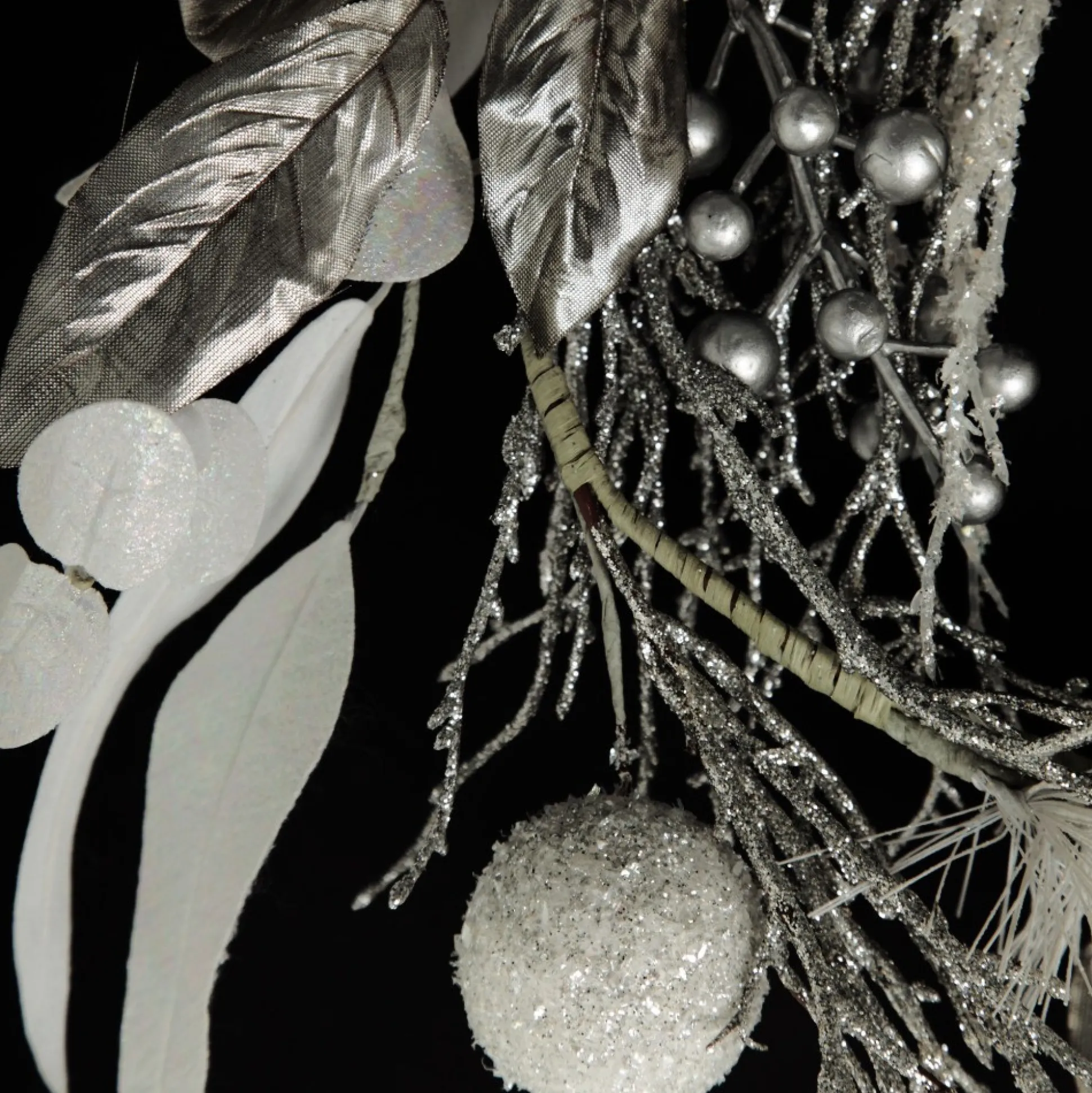 Silver and White Frost Christmas Garland Christmas Garlands|