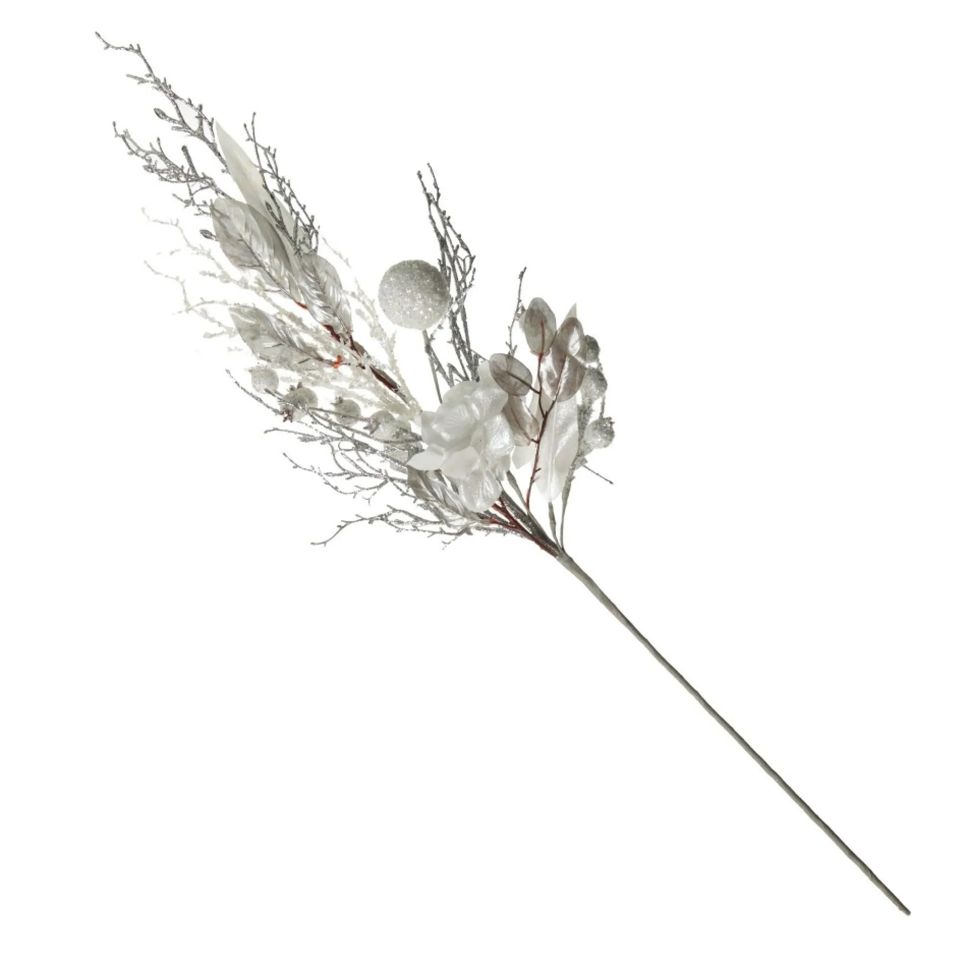 Silver and White Frost Christmas Spray Christmas Sprays|