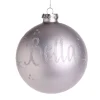 Silver Bling Monogram Christmas Bauble Personalised Baubles|