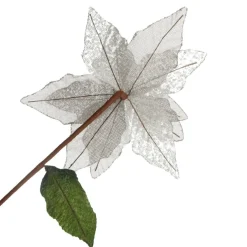 Silver Burlap Sequin Flower Christmas Flowers|