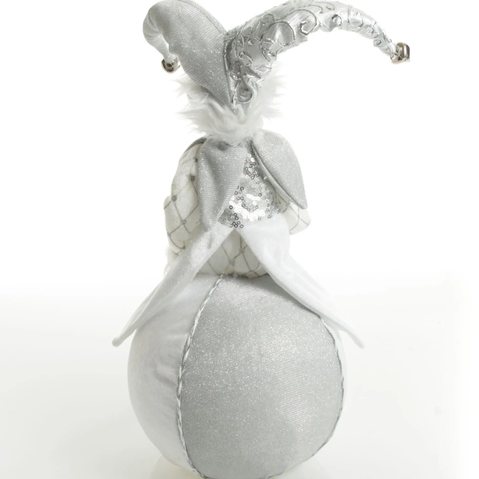 Silver Elf on Bauble Christmas Ornament Christmas Elves And Fairies|