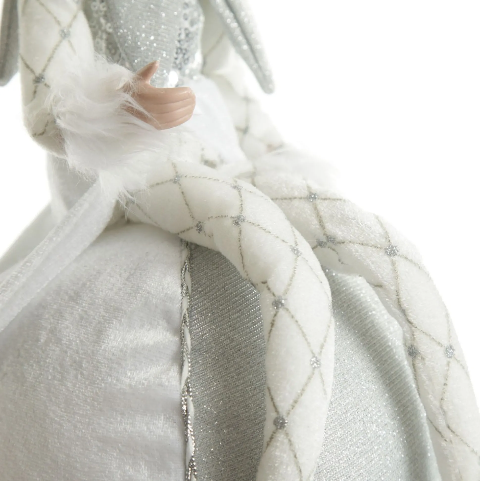 Silver Elf on Bauble Christmas Ornament Christmas Elves And Fairies|