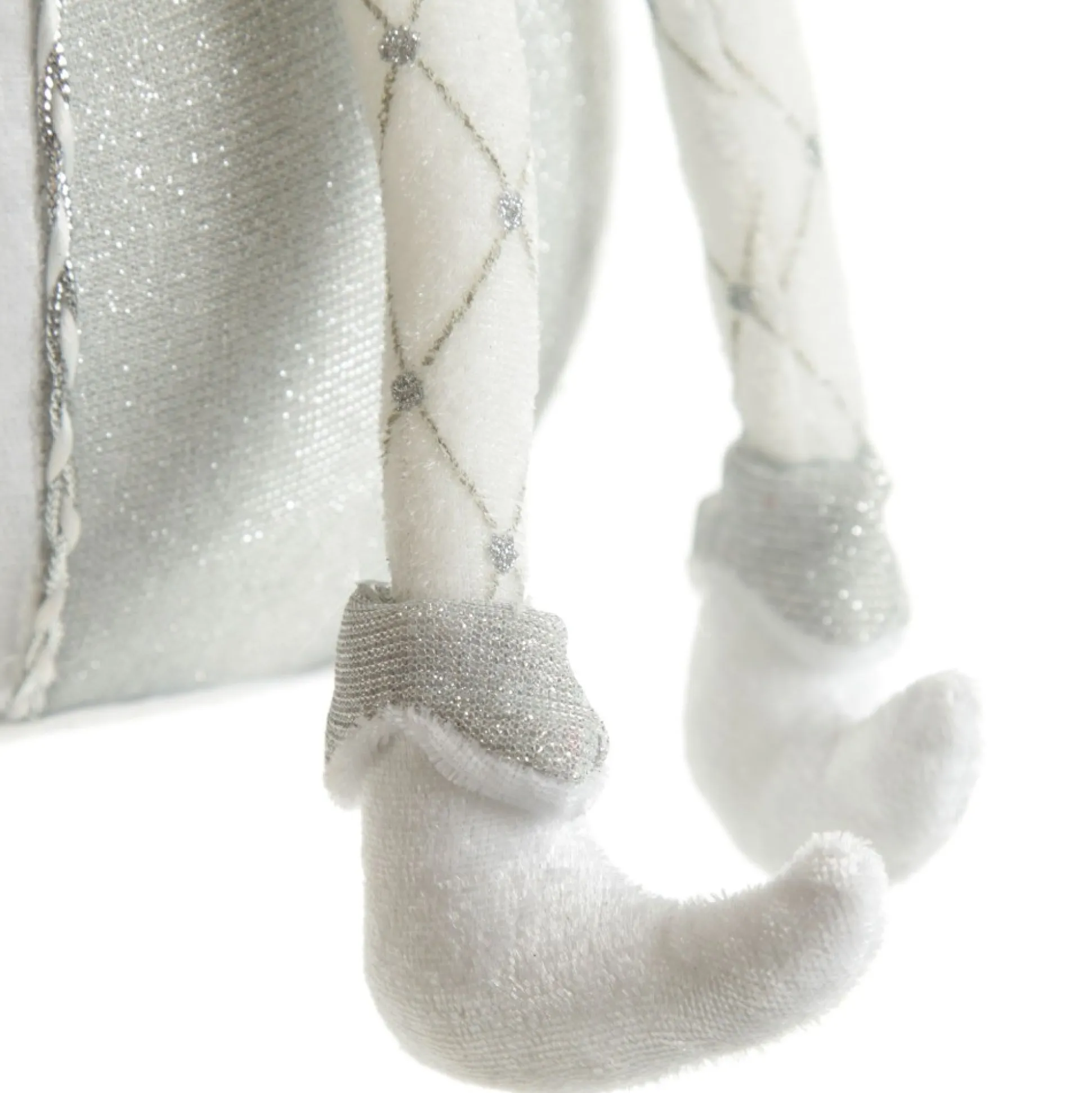 Silver Elf on Bauble Christmas Ornament Christmas Elves And Fairies|