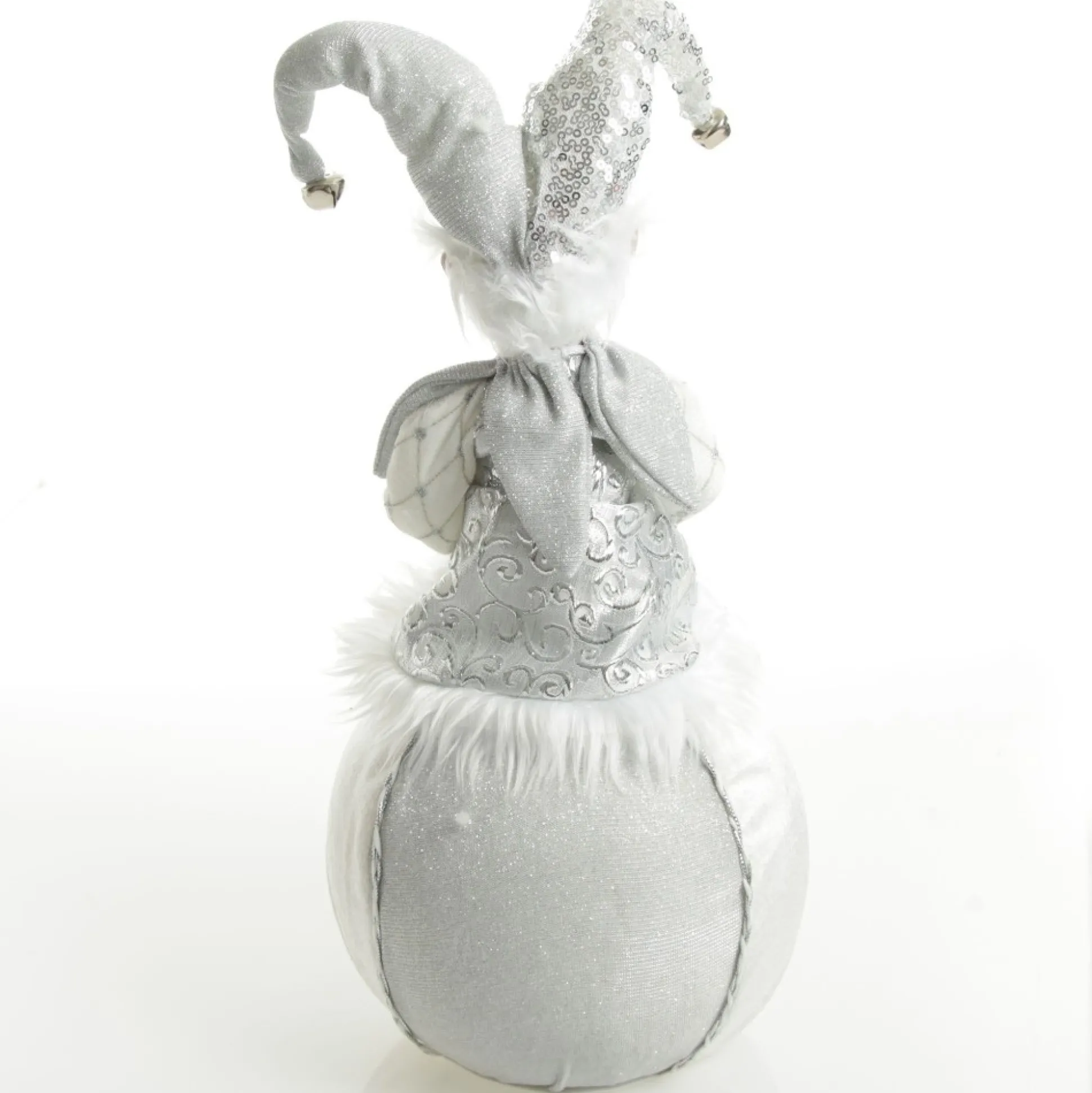 Silver Elf on Bauble Christmas Ornament Christmas Elves And Fairies|