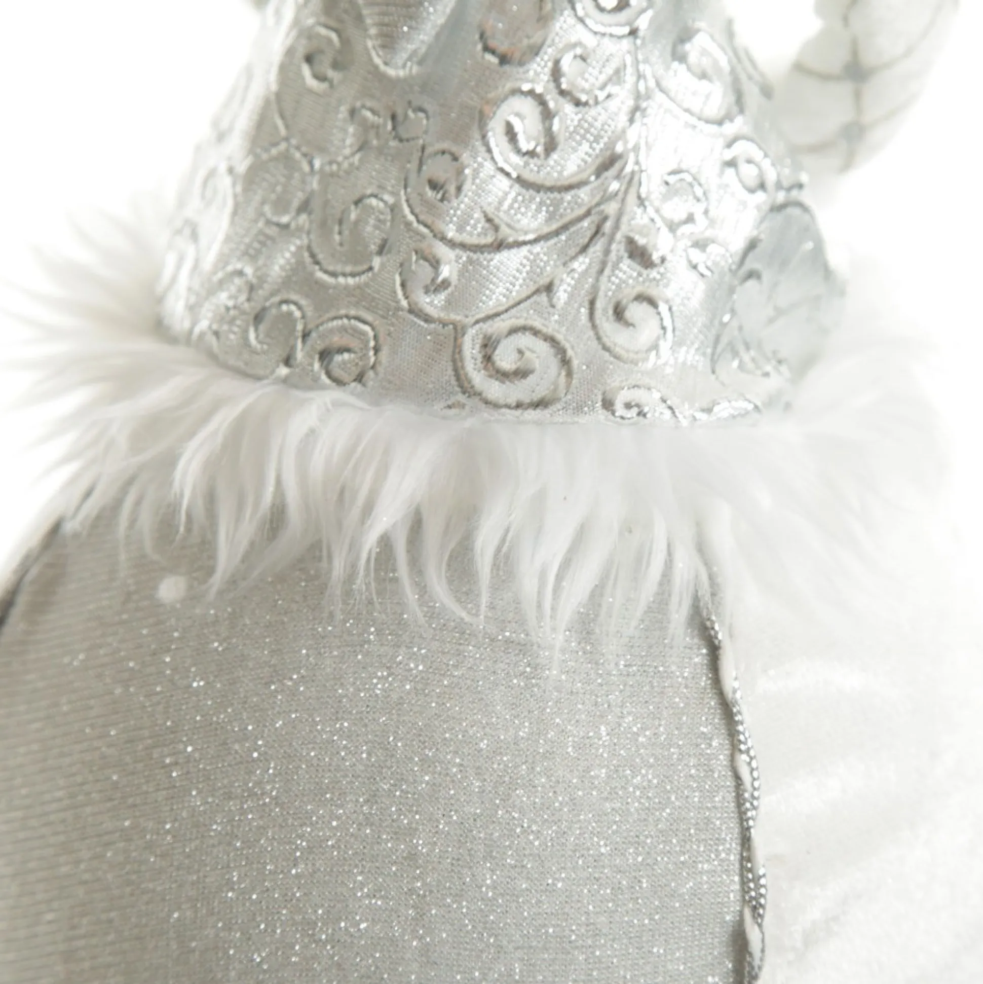 Silver Elf on Bauble Christmas Ornament Christmas Elves And Fairies|