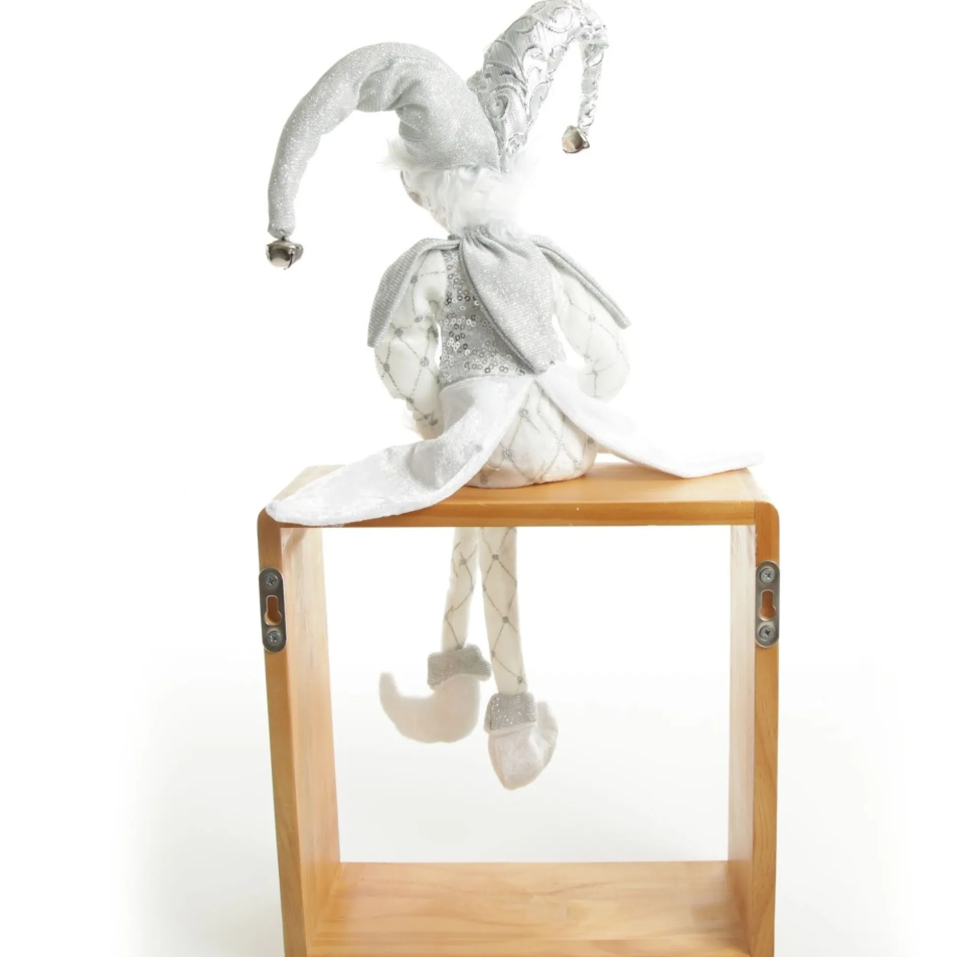 Silver Elf Sitting Christmas Ornament Christmas Elves And Fairies|