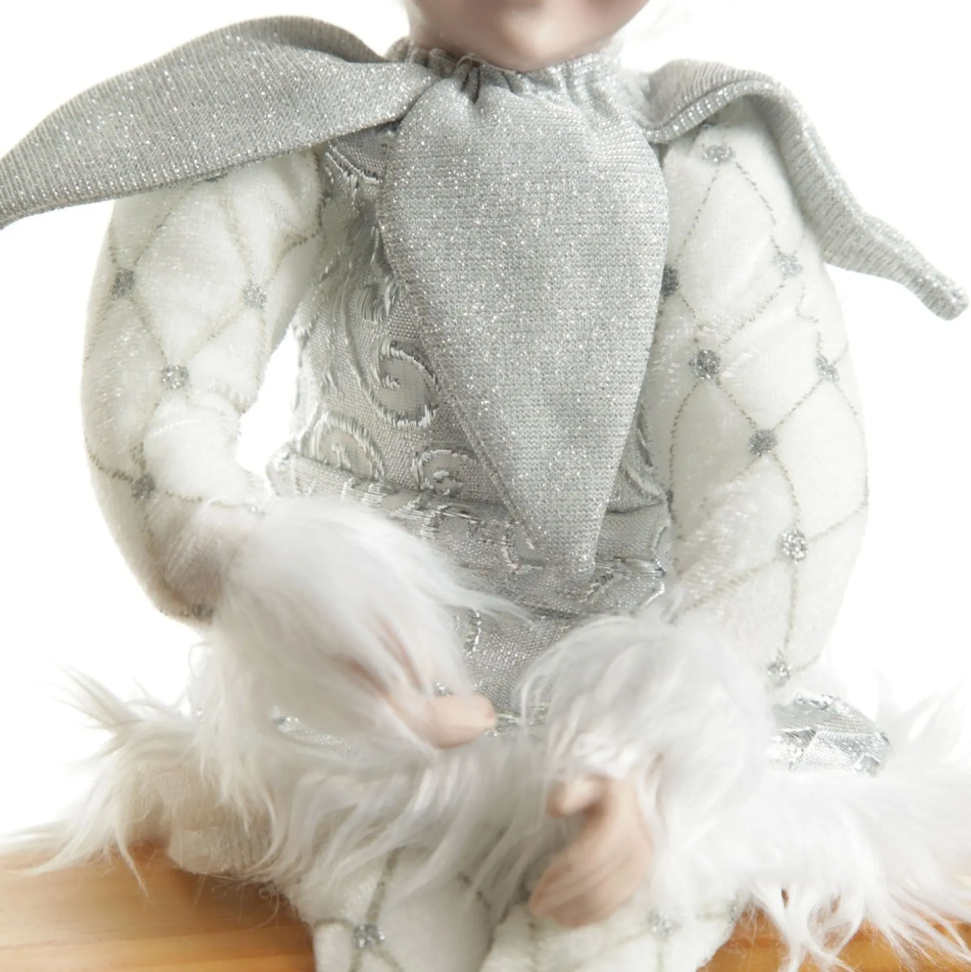 Silver Elf Sitting Christmas Ornament Christmas Elves And Fairies|