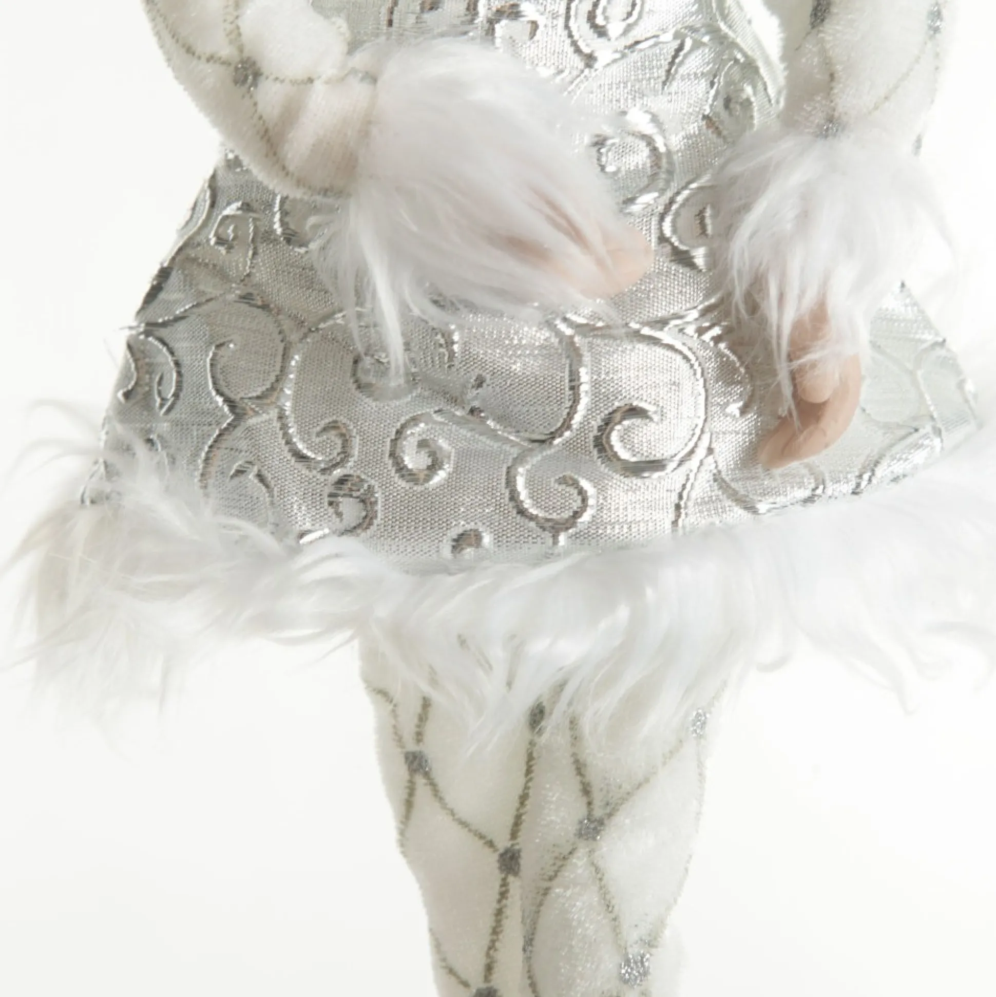 Silver Elf Sitting Christmas Ornament Christmas Elves And Fairies|