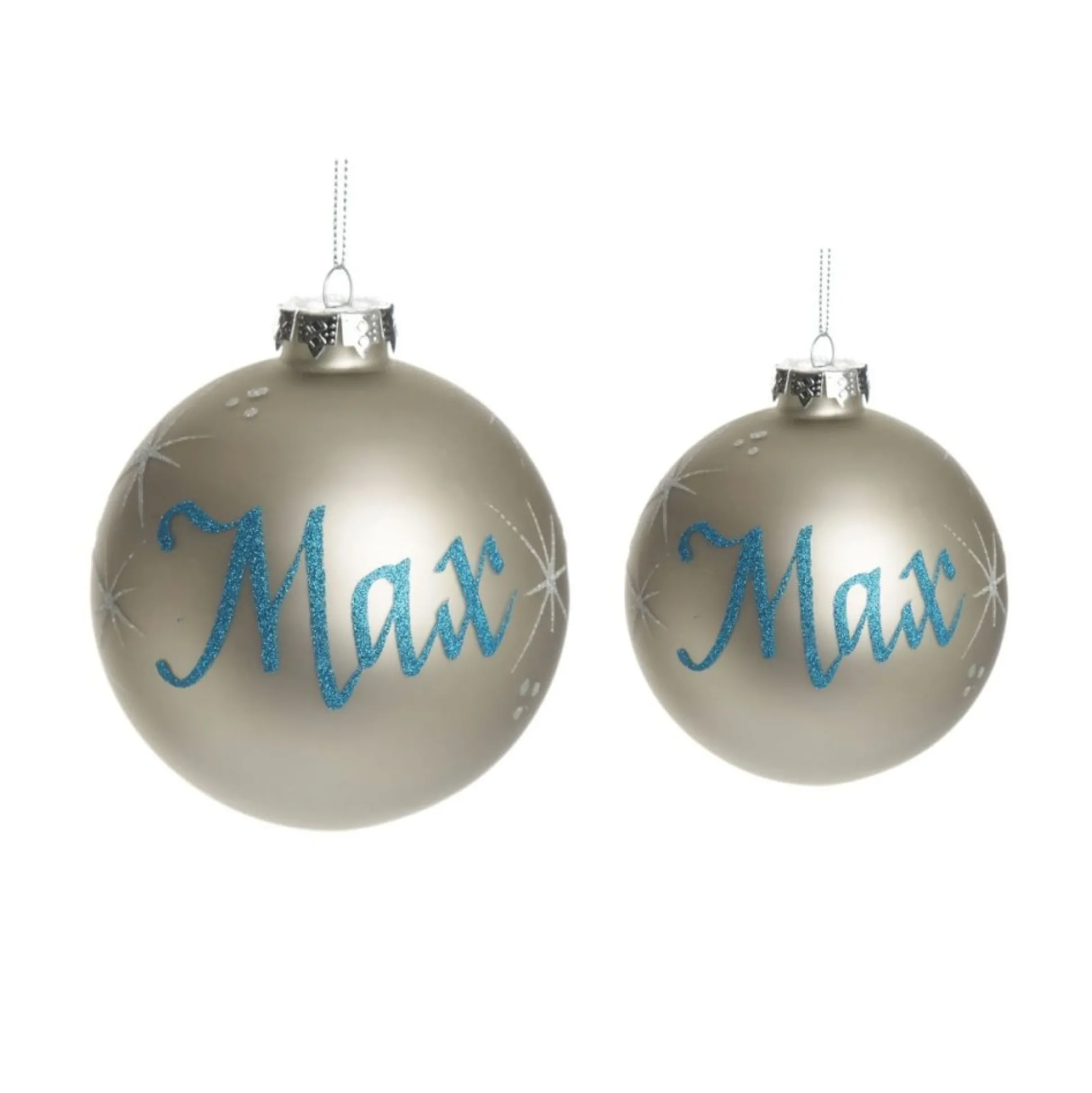 Silver Glass Personalised Christmas Bauble Personalised Baubles|