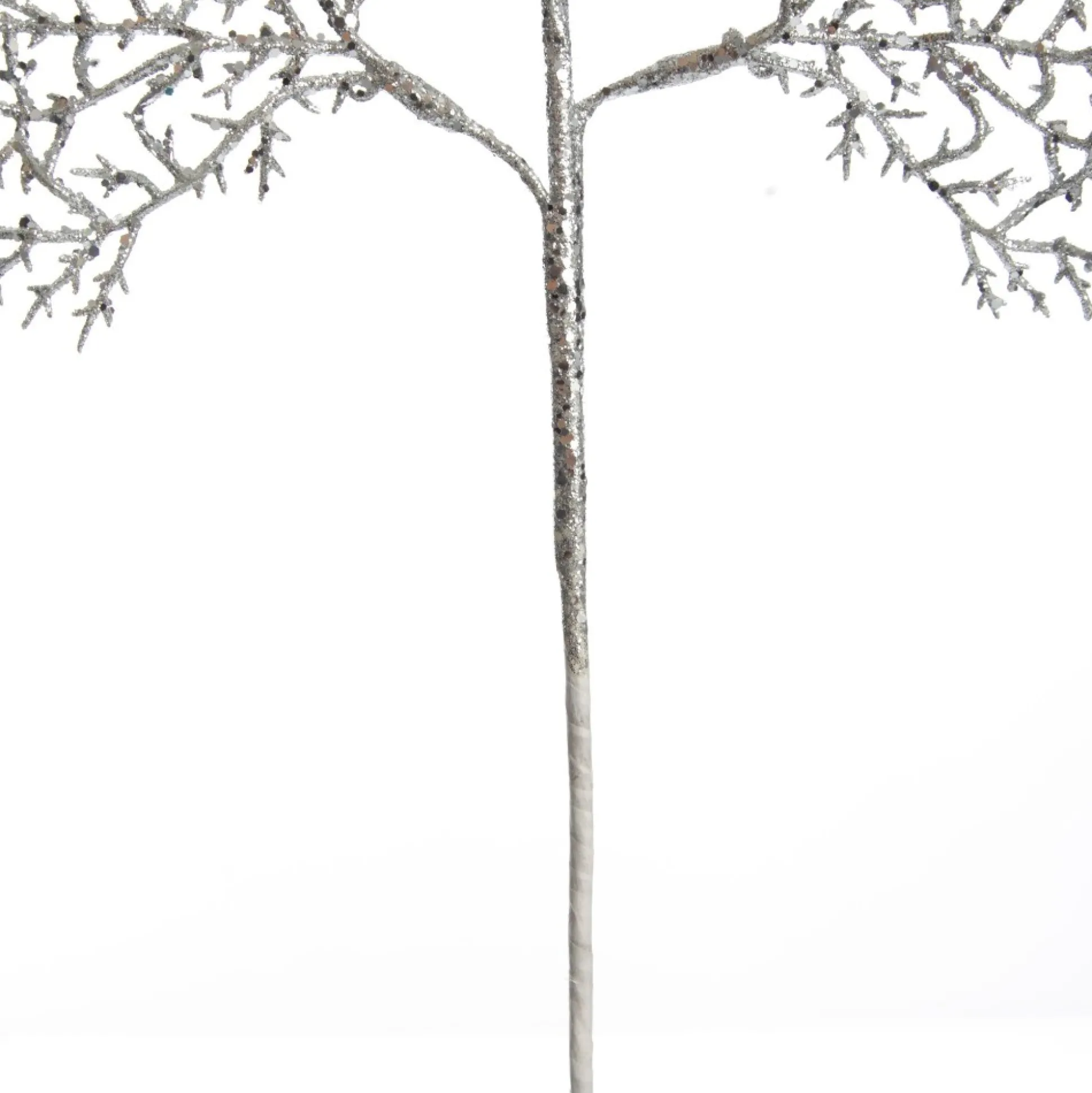 Silver Glitter Coastal Coral Pick Christmas Sprays|