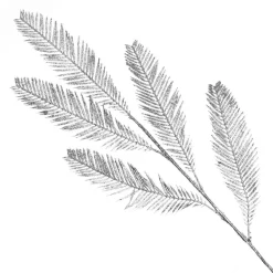 Silver Glitter Feather Spray Christmas Sprays|