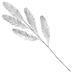 Silver Glitter Feather Spray Christmas Sprays|