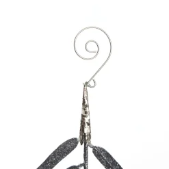 Silver Glitter Fern and Crystal Tree Decoration Christmas Tree Decorations|