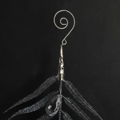 Silver Glitter Fern and Crystal Tree Decoration Christmas Tree Decorations|