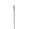 Silver Glitter Icicle Long Drop Christmas Tree Decorations|