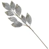 Silver Glitter Leaf Spray with Sequin Tips Christmas Sprays|