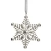 Silver Glitter Snowflake with Diamonte Tree Decoration Snowflakes And Stars|