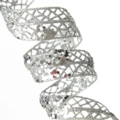 Silver Glitter Swirl Christmas Pick Christmas Tree Picks|