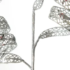 Silver Glitter Swirl Christmas Pick Christmas Tree Picks|