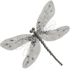 Silver Grey Dragonfly Clip Decoration Butterflies And Birds|