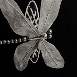 Silver Grey Dragonfly Clip Decoration Butterflies And Birds|