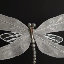 Silver Grey Dragonfly Clip Decoration Butterflies And Birds|