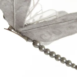 Silver Grey Dragonfly Clip Decoration Butterflies And Birds|
