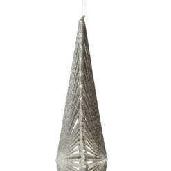 Silver Hollow Glitter Star Snowflakes And Stars|