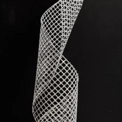 Silver Mesh Wired Christmas RIbbon Garland Tree Garlands|