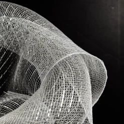 Silver Metallic Thread Decomesh Roll Diy Wreaths|