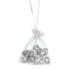 Silver Mini Jingle Bell Decorations - Bag of 15 Christmas Craft Supplies|