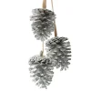 Silver Pine Cone Drop Trio Pinecones And Acorns|
