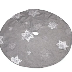Silver Snowflake Christmas Tree Skirt Christmas Tree Skirts|