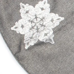 Silver Snowflake Christmas Tree Skirt Christmas Tree Skirts|