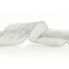 Silver Sparkle Glitter Ribbon Wired Edge - 6.3cm Ribbons|