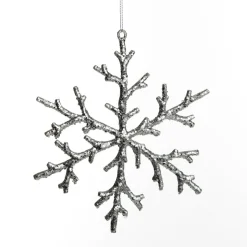 Silver Sparkle Snowflake Decoration Snowflakes And Stars|