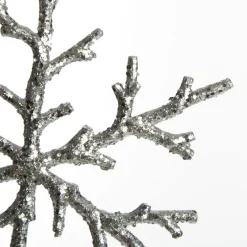 Silver Sparkle Snowflake Decoration Snowflakes And Stars|