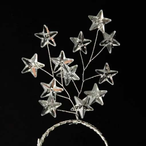 Silver Star Napkin Rings - Pack of 4 Christmas Table Decor|