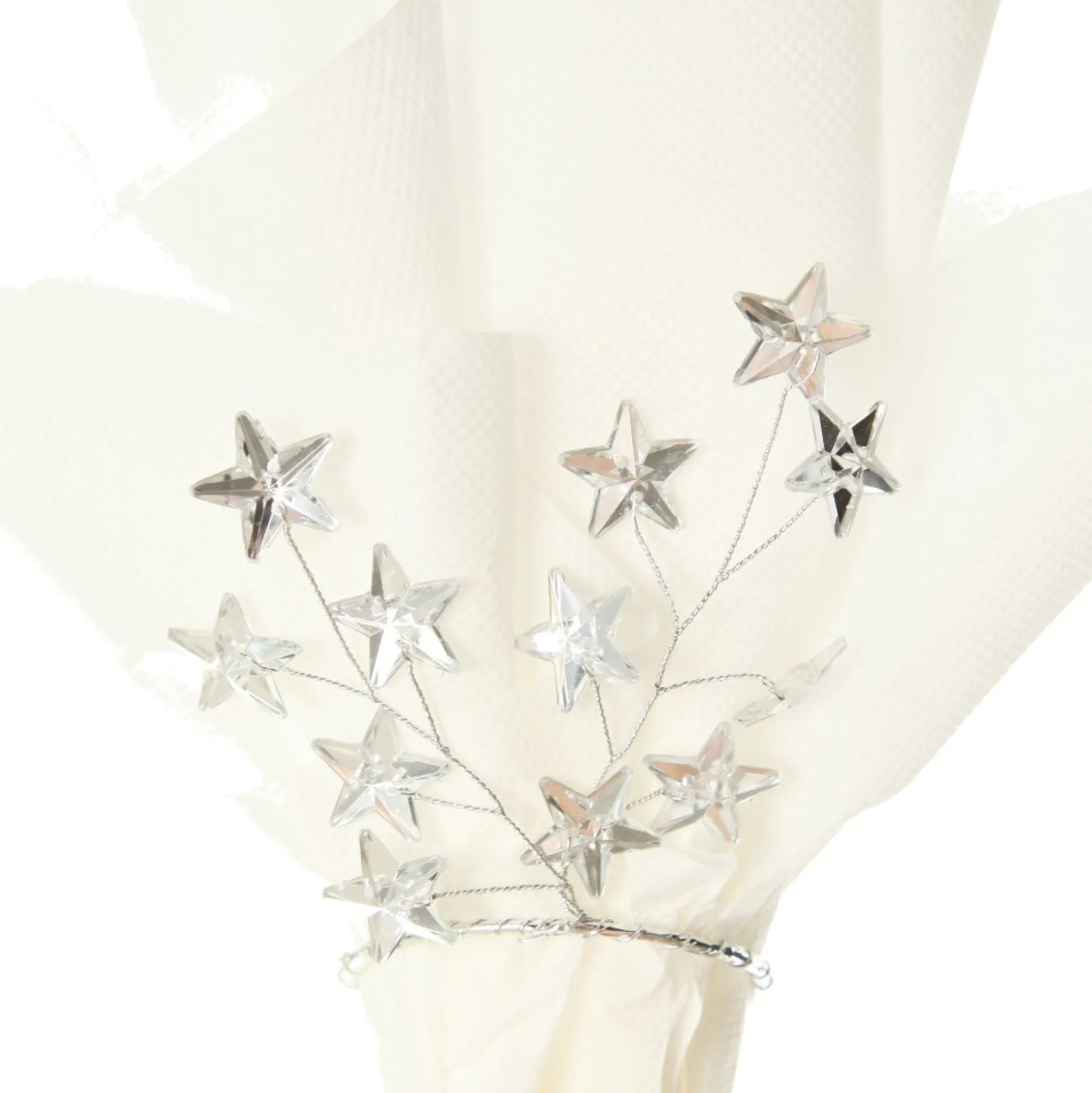 Silver Star Napkin Rings - Pack of 4 Christmas Table Decor|