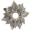 Silver Velour Poinsettia Candle Wreath Christmas Candles And Scents|