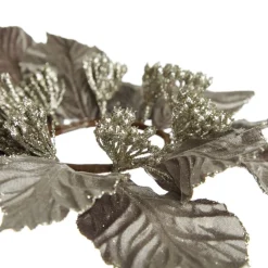 Silver Velour Poinsettia Candle Wreath Christmas Candles And Scents|