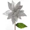 Silver Velvet Sequin Flower Christmas Flowers|